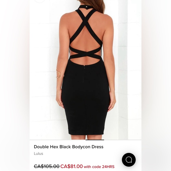 New Lulus Strappy Back Bodycon Dress - Picture 4 of 8